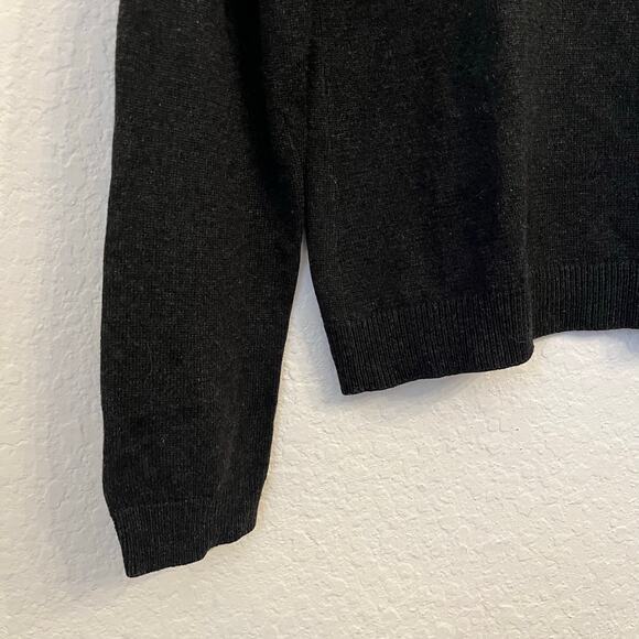 Lauren Ralph Lauren Turtleneck Sweater Large Silk Cashmere Blend Black - Picture 5 of 12